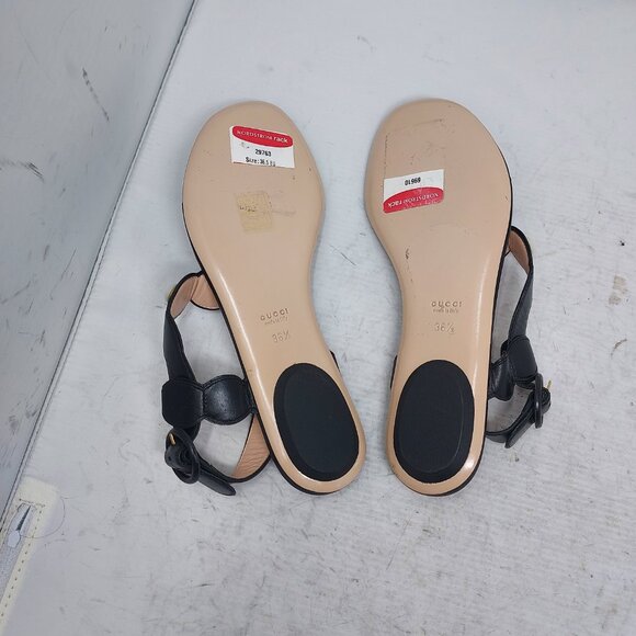 Gucci Black Strappy Willow Pearl Thong Sandal - Picture 2 of 11